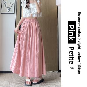 XIANYIJIAO | Ice Silk High Waist A-Line Loose Fit Skirt Pants