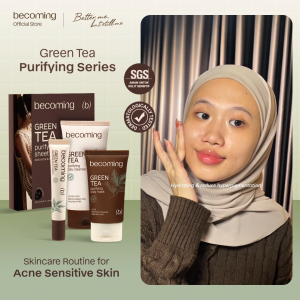 [BUY 7 GET 8] becoming Green Tea Purifying Sheet Mask 25ml | Masker B5 | Anti Acne & Soothing | Menenangkan Kulit Berjerawat | Panthenol | Meredakan Kemerahan | Salicylic Acid | Perawatan Kulit Berjerawat