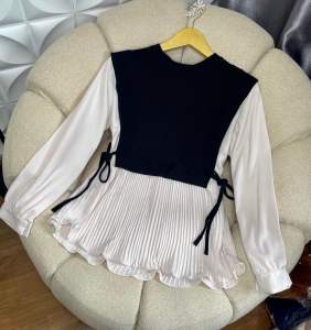 BLUS WANITA KAOS KNIT COMBI WOLPEACH PREMIUM | BLUS WANITA KASUAL | ATASAN WANITA IMPORT