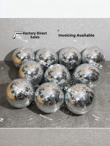 Mirror Finish Glass Reflective Ball Disco KTV Stage Performance Wedding Celebration Laser Light Show Event Decoration Ball