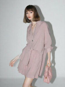 COCOBELLA | Relaxed Style Pink Shirt and Shorts Set
