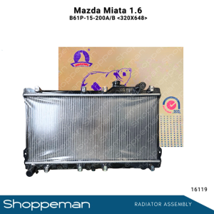 16119 MAZDA MIATA 1.6 MX-51 NA 1.6 1.8 NA6C RADIATOR ASSEMBLY M/T 320x648x16mm PA16 1ROW B61P-15-200A/B