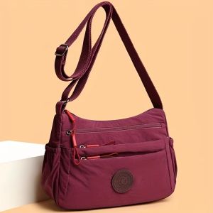 Multi-Layer Casual Crossbody Bag for Women Solid Color Multi-Pocket Versatile for Commuting Travel Shopping MotherS Gift