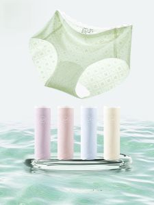 Miiow | MiiOW Ice Silk Cotton Womens Underwear Thin Triangle Panties Antibacterial Seamless Briefs Summer Collection Pure Cotton