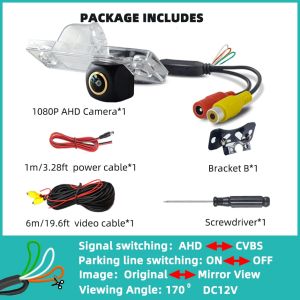 CVBS or AHD 170° Rear View Backup Camera Reverse Parking Safety for Chevrolet Captiva AVEO T250 Cruze Sedan Orlando Spark Epica.