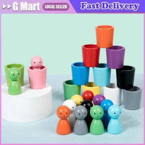 Baby Wooden Color Sorting Sensory Toy Montessori Rainbow Ball Matching Coin Cups Fine Motor Skills Trainting Education Toys Gift