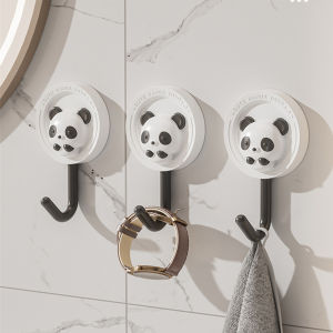 Móc Treo Hình Gấu Trúc 3D Dễ Thương Không Cần Khoan Chịu Lực Mạnh Dán Tường Dùng Cho Nhà Ở Phòng Khách Phòng Tắm