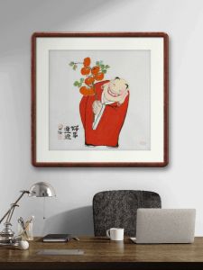 Hand-Painted Chinese Landscape Decorative Artwork Zen-Minded Figure Design Ideal for Home Or Office Decor Single Piece on Xuan Paper