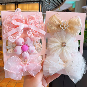 3Pcs/Set Baby Girls Headband Set Bow Knot Flower Elastic Headbands Newborn Kid Toddlers Headwear Hair Accessories Christmas Gift