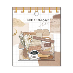 Japan Mind Wave Free Collage Series Sticker Package Libre Collage Morandi Light Color Ins Style Notebook Diary Album Handmade Collage Material 56 Pieces Parchment Paper