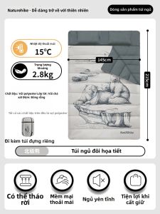 NatureHike | Túi Ngủ Hoa Văn Mùa Xuân Thu Kích Thước Đôi