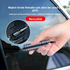 MONLEYTA | German Car Window Breaker Safety Hammer With Cutter Aluminum Alloy Vehicle Multi-Functional Escape Tool For Emergency Use