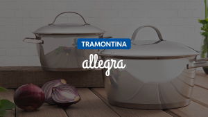 Tramontina Allegra Sauce Pan with Tempered Glass Lid 18/10 Stainless Steel/Tri/3/Ply/Induction