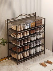 ตู้รองเท้าพับได้แบบไม่ต้องติดตั้ง รุ่นใหม่ปี 2025 สำหรับใช้ในบ้าน ประตูหน้าบ้าน มีหลายชั้น โครงเหล็ก ตู้รองเท้าแบบเก็บของที่เรียบง่าย