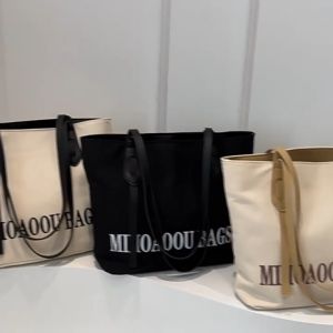 Canvas Bag Large Capacity for Korean Sytle Ladies Handbag Collage University Study Bag Shopping Tote Bag Shoulder Bag