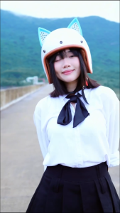 Tai mèo gắn trang trí mũ bảo hiểm có lỗ thông gió nhực PETG nguyên sinh an toàn bền bỉ - sẵn keo dán