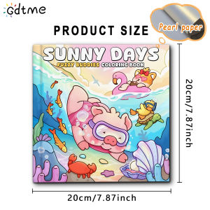 SUNNY DAYS FUZZY BUDDIES Bold-easy Patterns Coloring Book for Adults Cute Drawing Book Perfect Gift for Party and Birthday
