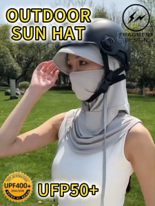 F&D Ice Silk Sunscreen Cap Full Face UV Resistant Outdoor Sun Protection hat Face Mask Bicycle Motorcycle outdoor hat