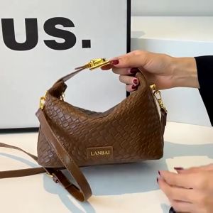 TAS SELEMPANG HANDBAG WANITA FASHION IMPORT SLINGBAG ELEGAN MEWAH TAS HOBO ANYAMAN KULIT