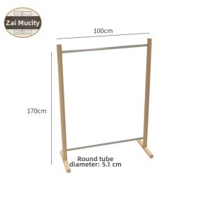 Rustic Wooden Style Garment Rack For Womens Clothing