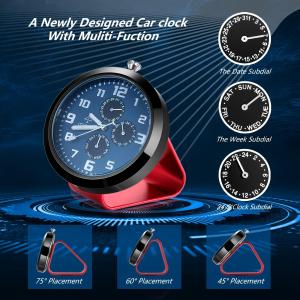1 x IPX3 Waterproof Multi-Hands Luminous Quartz Clock 24 Hours Day Date - Suitable for Car Interiors and Home Décor