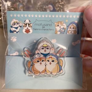 New Arrival Mofusand Acrylic Drop Glue Style Book Clips PP Clips Lake Blue Cute Standalone Photo Clips Camera Accessories