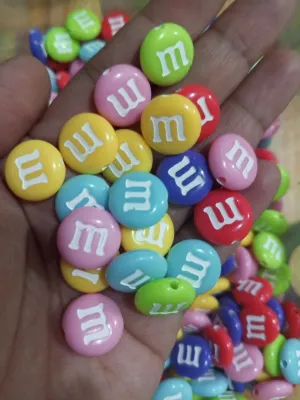 13.8mm Pastel Charm MNM Beads 15pcs per pack