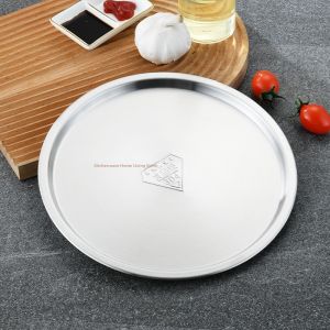 Thickened 304 Stainless Steel round Salad Bowl Cover Lid Home Use Vegetable Washing Basin with Lid ness Preservation