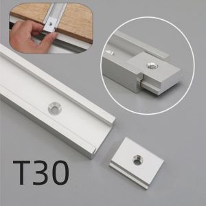 2Pcs 19/30 Type Tracks T Slot Miter Jig Tool for Woodworking Router Table Aluminum Alloy Miter Track Jig Fixture Track Jig Tool