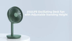 JISULIFE Table Fan Life7 (8000mAh) Cordless Telescopic Height Adjustable Portable Rechargeable with Built-in Battery Fan Strong Wind Xiaomi Youpin
