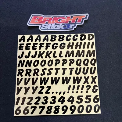 STICKER STIKER ABJAD HURUF ANGKA LEMBAR SET CUTTING