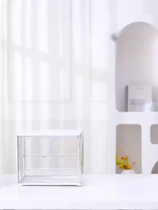 NEST Full Clear Acrylic Popmart Display Box Transparent Storage Box Stackable Labubu Figurine Display Case
