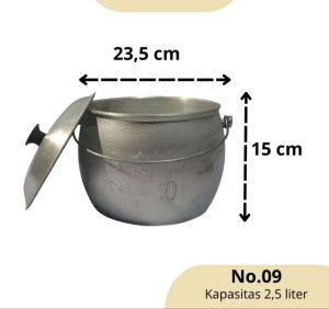 Panci liwet kastrol tradisional No 6.7.8.9 dan No 10 penanak nasi liwet alumunium anti lengket tebal mulus halus rapih cocok untuk penggunaan jangka panjang