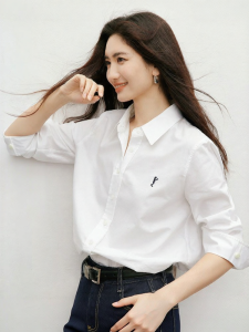HOPESHOW | Cotton Embroidered Long Sleeve Blouse 100% Cotton