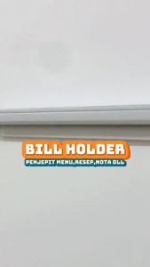 Pemegang Pesanan Dapur Capitan Nota 60cm & 100cm: Aluminium Bill Holder & Penjepit Kertas Bon Stainless