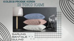Sarung bantal/guling modern&elegan 1SET motif embos terbaru
