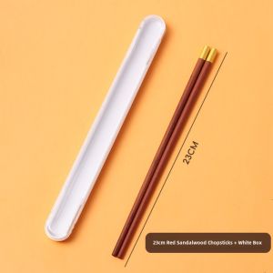 Portable Travel Chopsticks Set Single Person Home Use Chicken Wing Wood Chopsticks with Drawers Storage Box Simple Style Dining Utensils