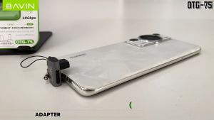 BAVIN O72 240W USB 4.0 Type-C OTG Adapter w/ 40Gbps Fast Data Transfer & 90° Angled Connector for Video Transmission