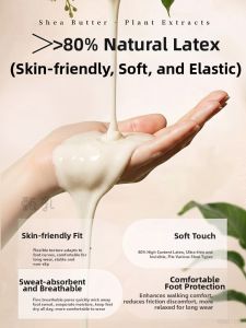 ZHIHAOEN | Latex Anti-slip Soft Sweat Absorbent Odor Resistant No Socks Required Shoe Insoles