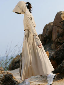 Áo Chống Nắng Dài Mùa Hè 2025 Cho Nữ Toàn Thân Chống Tia UV Bằng Lụa Băng Thoáng Khí Thắt Eo Mỏng Áo Khoác Chống Nắng