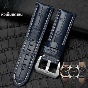 Woalmorn | สายนาฬิกาหนังแท้ผู้ชายแท้ 2019 ฤดูใบไม้ร่วง สายนาฬิกาหนังแท้ Woalmorn Panerai สายโซ่หนังวัววินเทจแบบแข็ง