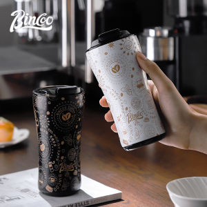 BINCOO 380MLInsulated Coffee Mug with Lid  Vacuum Stainless Steel Tea Tumbler Cup Durable Double Wall Leak-Proof Reusable Coffee Cup Thermos Mug for Travel Office School Party Camping