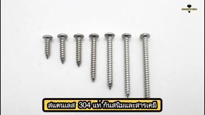 น็อต สกรู หัวกลม แฉก P+ สแตนเลส 304 เกลียวปล่อย M6 / Pan Head Phillip Tapping Screw SUS304 M6