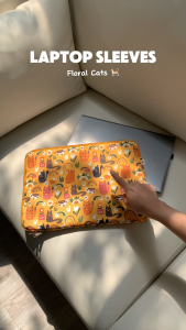 Túi chống sốc laptop | Floral Cats