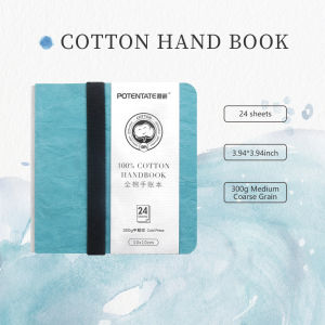 POTENTATE Blue Color Watercolor Journal Drawing Book Hand Notebook Sketch Pad 100% Cotton 300gsm Cold Press for Art Supplies