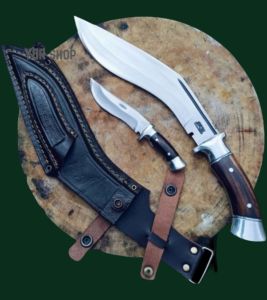 pisau set kukri model lengkung survival outdoor