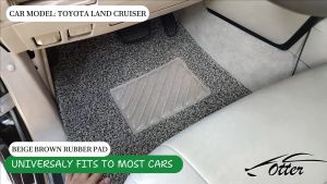 OTTER Car Matting Universal Coil Mat 2 YR 5PCS with Rubber Heel Pad Anti-slip ribbed back