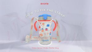 Evorie Slip-on Strap for 300mL Kids Straw Water Bottle Mug and 200mL Sippy Cup
