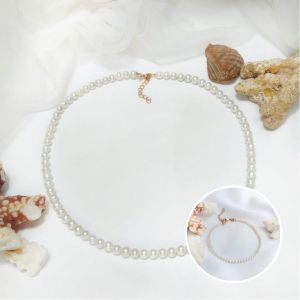 Set Mutiara Laut Akoya 3 mm Model Kalung Cooker Bersertifikat Asli