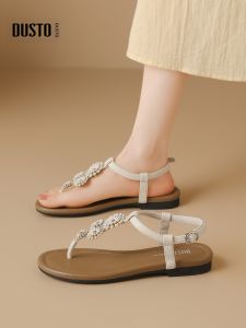 DUSTO | Flat Holiday Beach Sandals Toe-post Flip Flops For Women